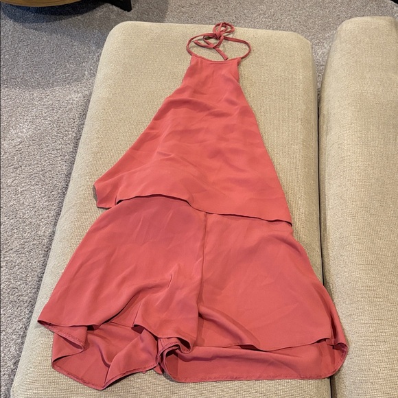 ASOS Coral Halter Jumpsuit - Picture 1 of 2